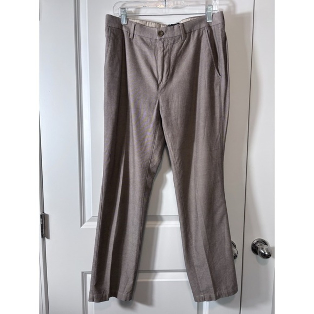 Banana‎ Republic Kentfield Pant Beige Businesss Casual Men's 32x30 100% Cotton